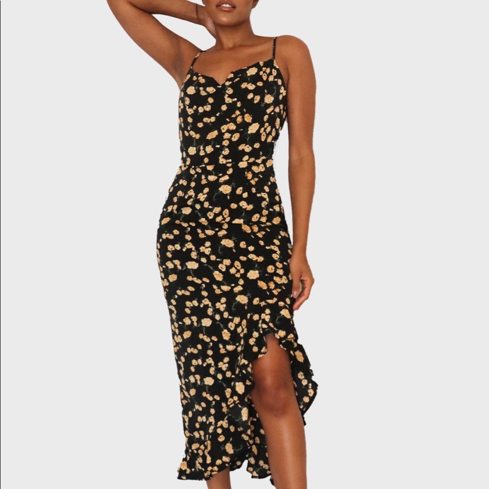 Missguided Cami floral print midi dress